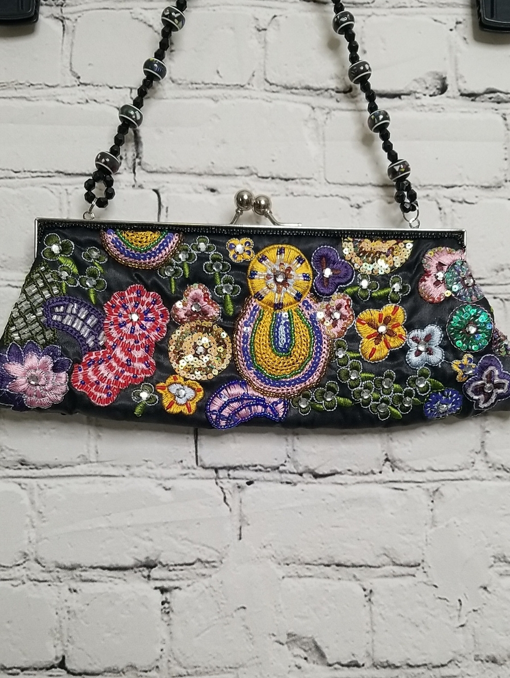 Ebisu womens handbag/clutch purse multicolor Vintage EUC